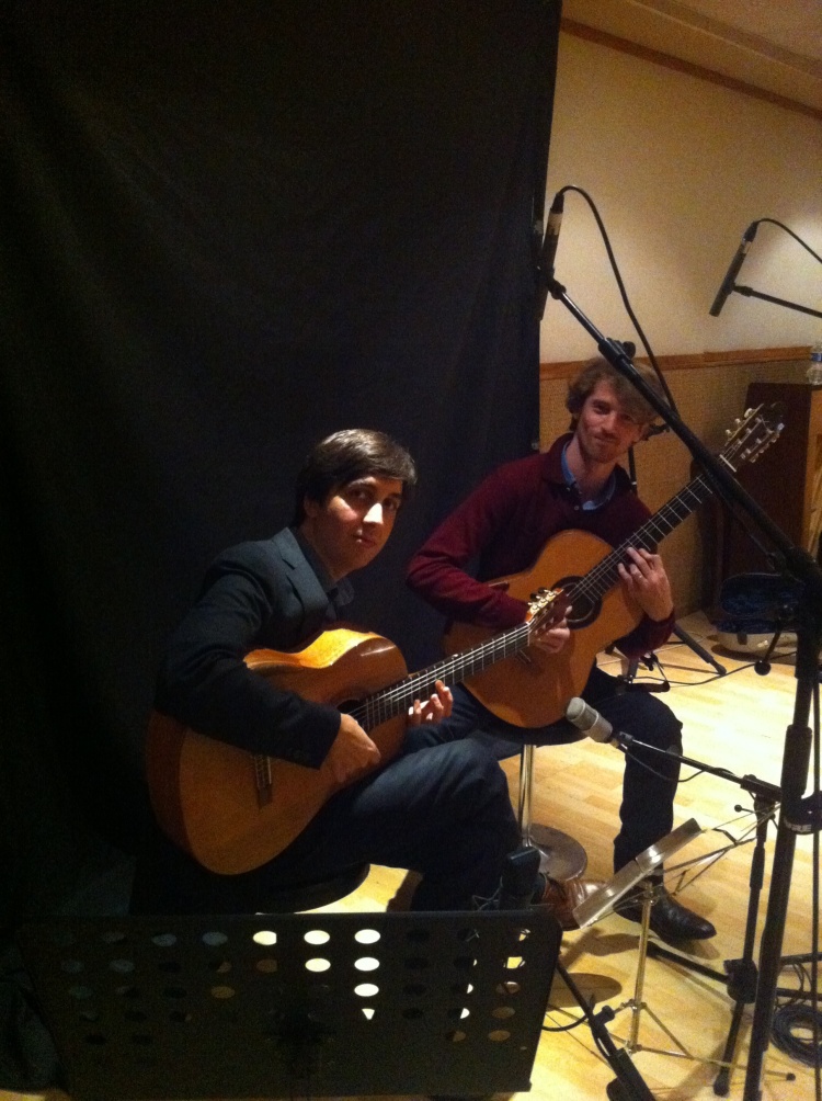 Le Duo Mélisande dans les studios de Guitare Classique Magazine